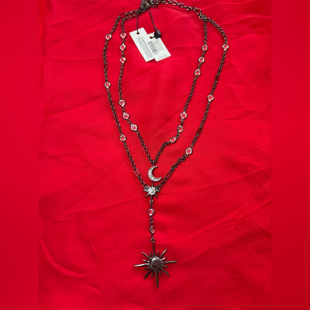 WHBM Moon and Stars celestial Necklace NWT - Picture 2 of 5